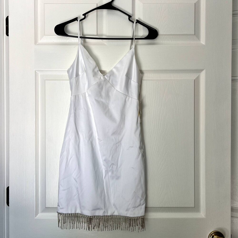 B.Darlin White Spaghetti Strap Mini Dress-Size 3/4